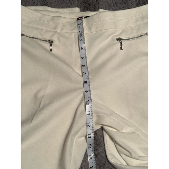Larry Levine White Career/Dress Stretch Dress Pants Sz 12 - Picture 8 of 11